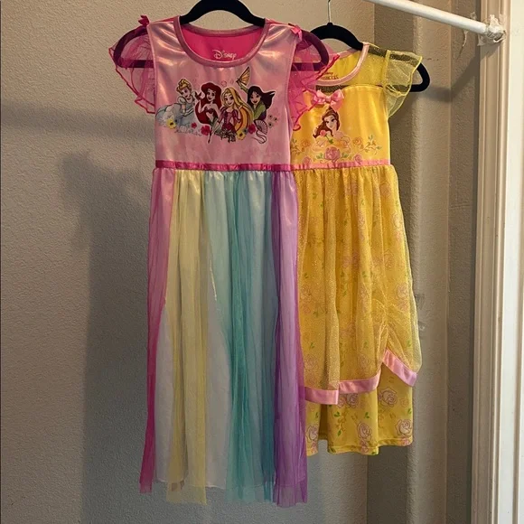 Disney Princess Pink and Yellow Nightgown Duo size 6 and XS - Picture 2 of 13
